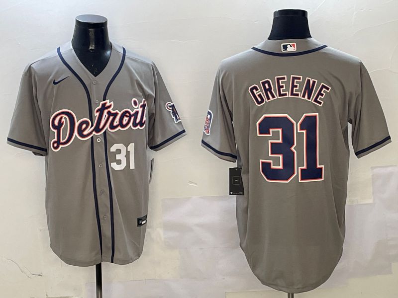 Men Detroit Tigers #31 Greene Grey Game 2025 Nike MLB Jersey style 3123->detroit tigers->MLB Jersey